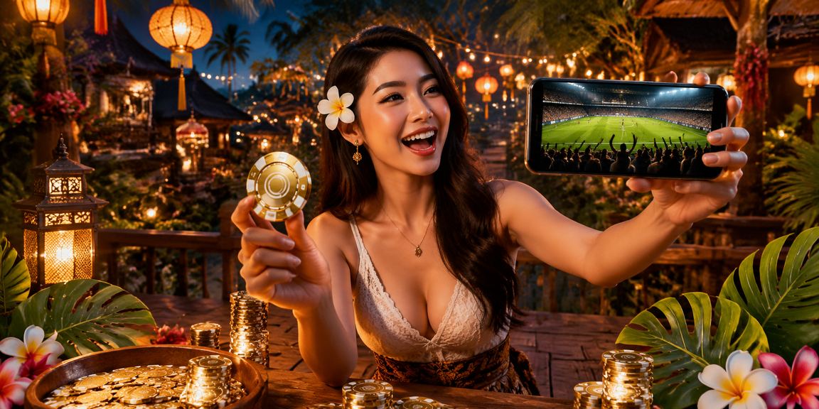 Suasana malam meriah dengan lentera saat pengguna Indonesia mengakses platform bet dari ponsel